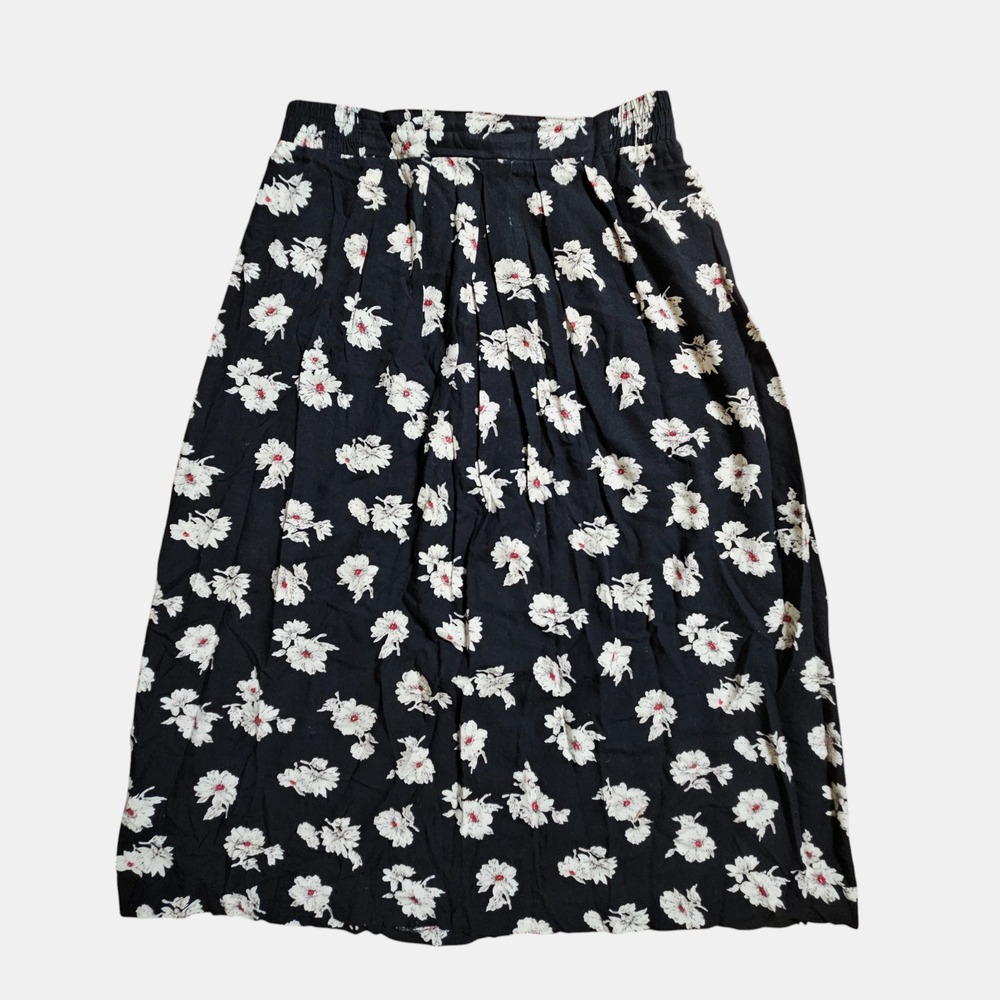 Vintage Norton McNaughton Petite Floral Pleated Midi Skirt 6 Cottagecore‎ 90s